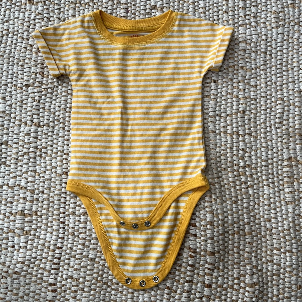 Yellow Striped Kids One Piece